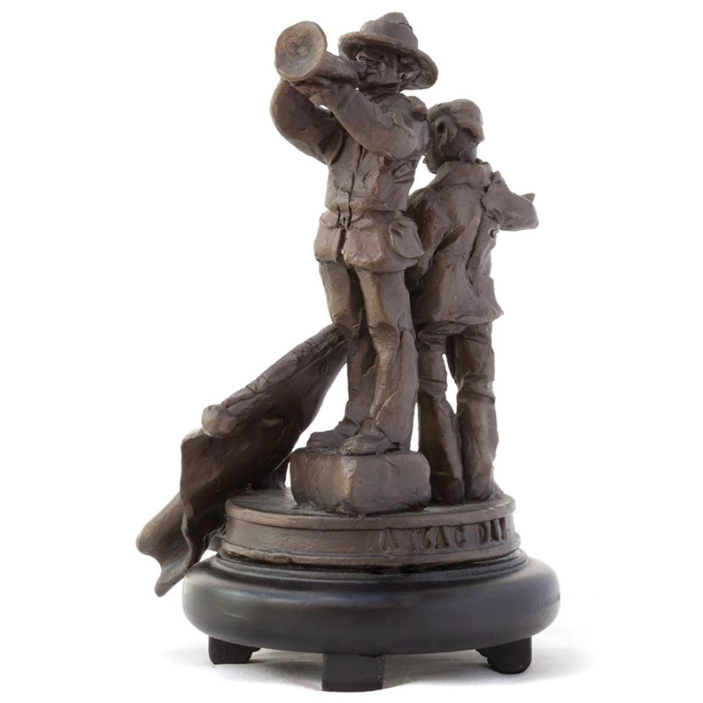 Ken Kendall Bronze sculpture from the ANZAC series Collection of Aratoi Wairarapa Museum of Art and History. Gift of Lady Helen Wilkins.
