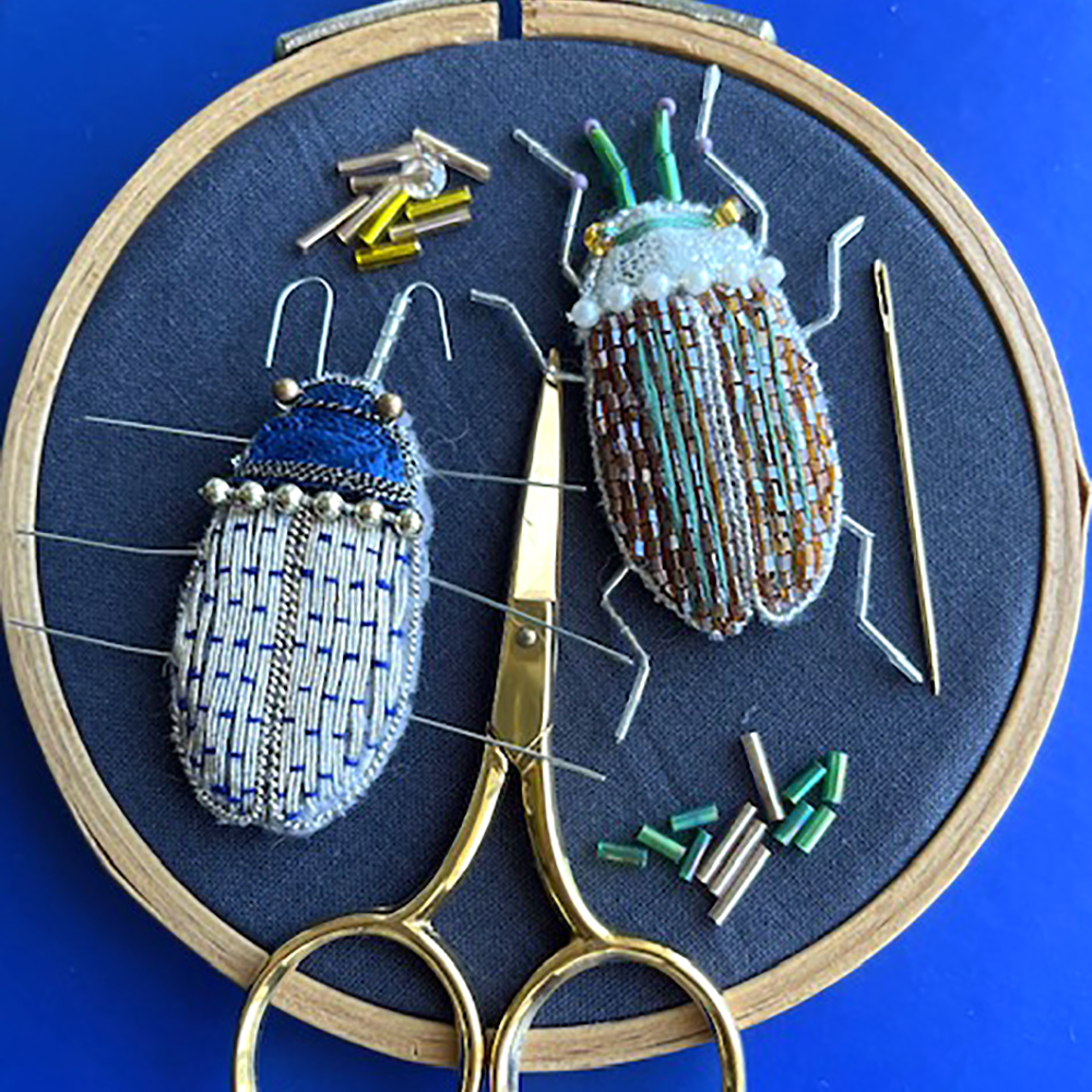 beetle embroidery